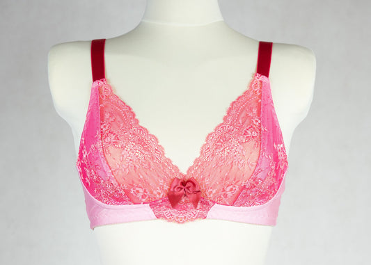 pink wireless bra/bralette size 34C/or european size 75C