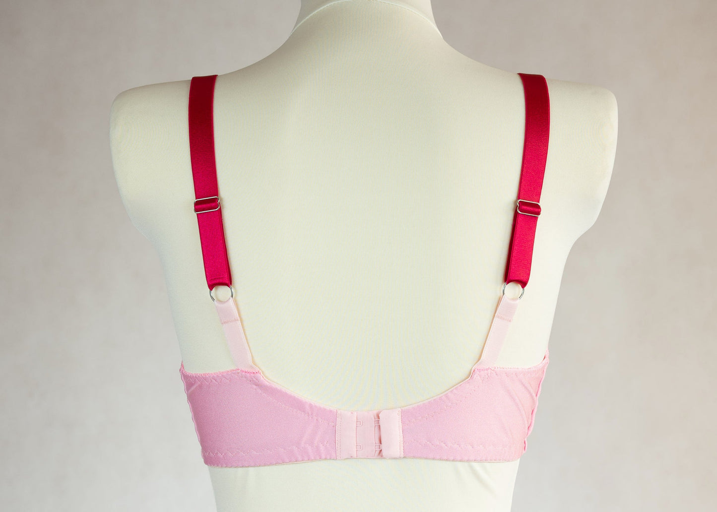 pink wireless bra/bralette size 34C/or european size 75C, back view