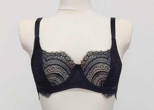 Black Lace ALICE Bra, size US 34B or EU 75B