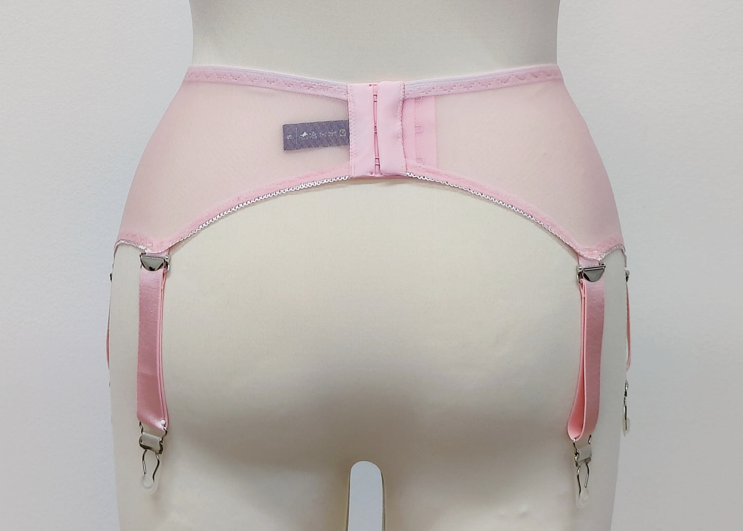 Black, Beige, Pink or White Sheer LULA Garter belt, Transparent Suspender Belt