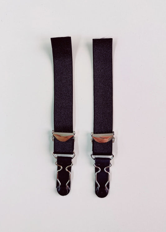 black sew on garter straps, suspender straps