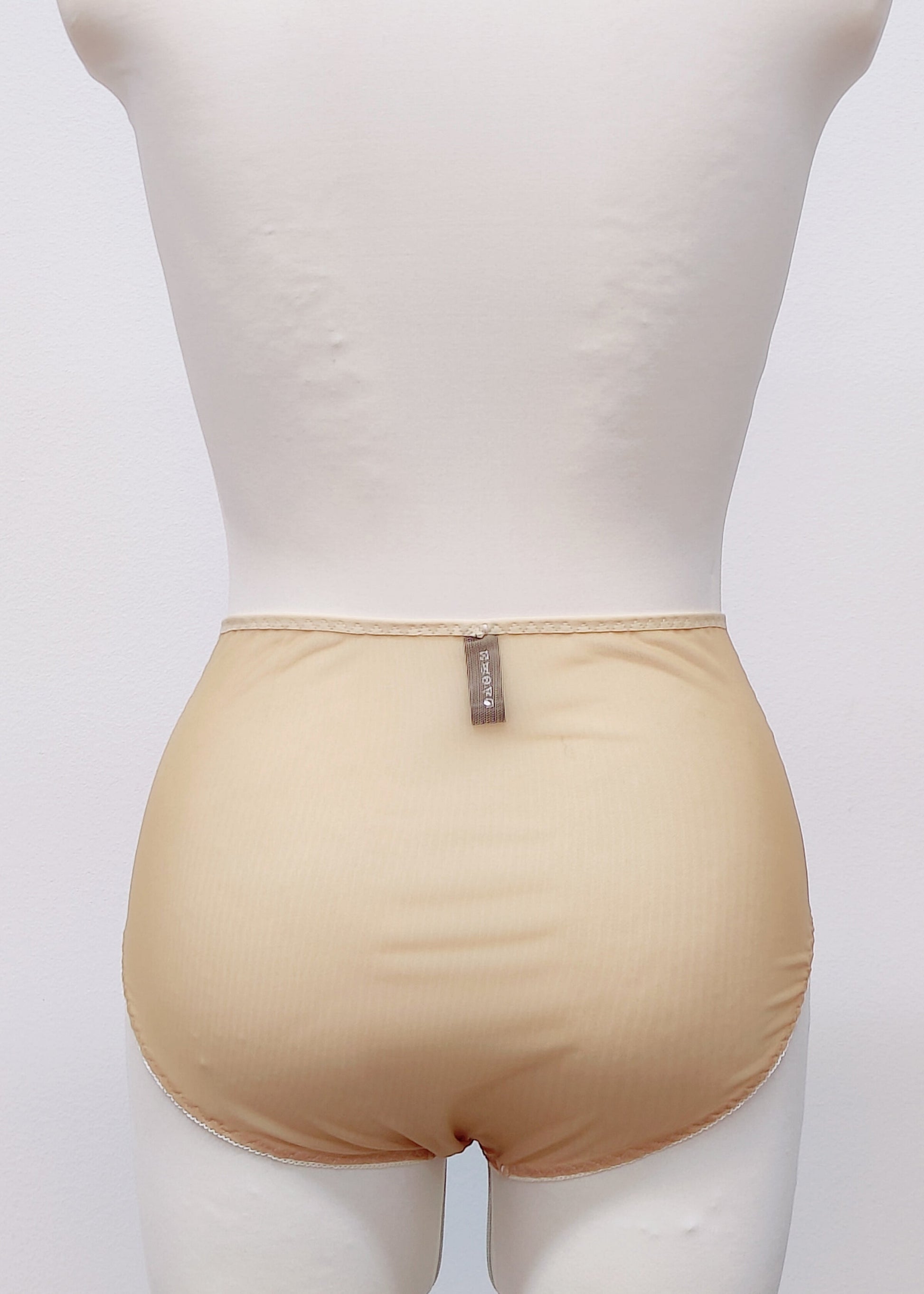 beige sheer high waist Irma panties, back view