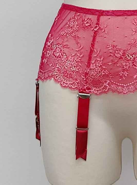 Garter straps with satin ribbons-your garter belt can be custom made with satin ribbons on the straps