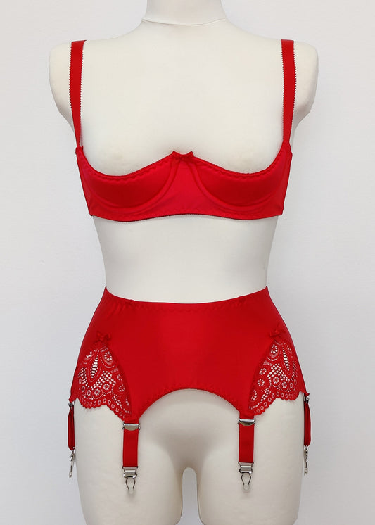 red quarter cup Gina bra