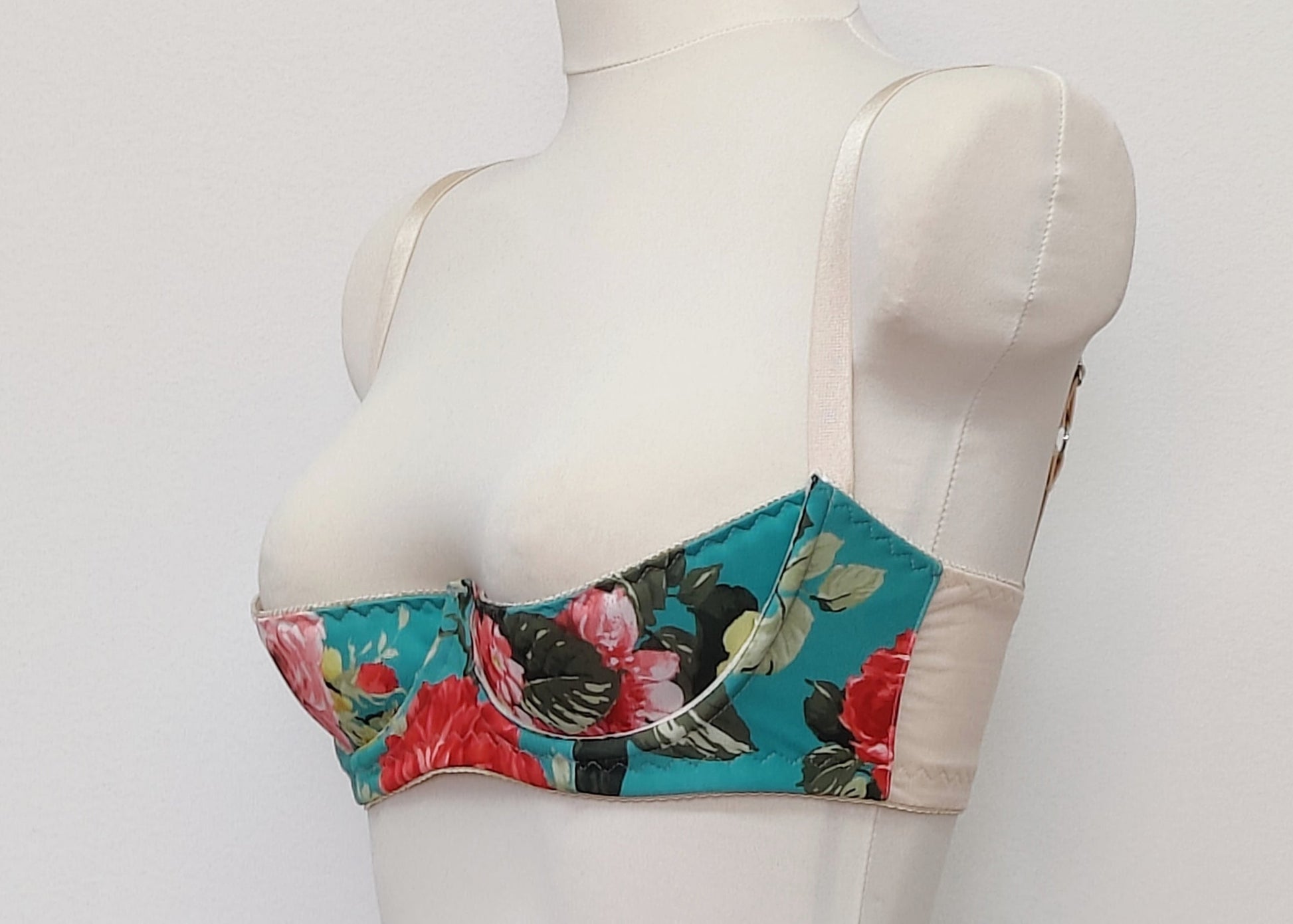 floral rosie quarter cup bra