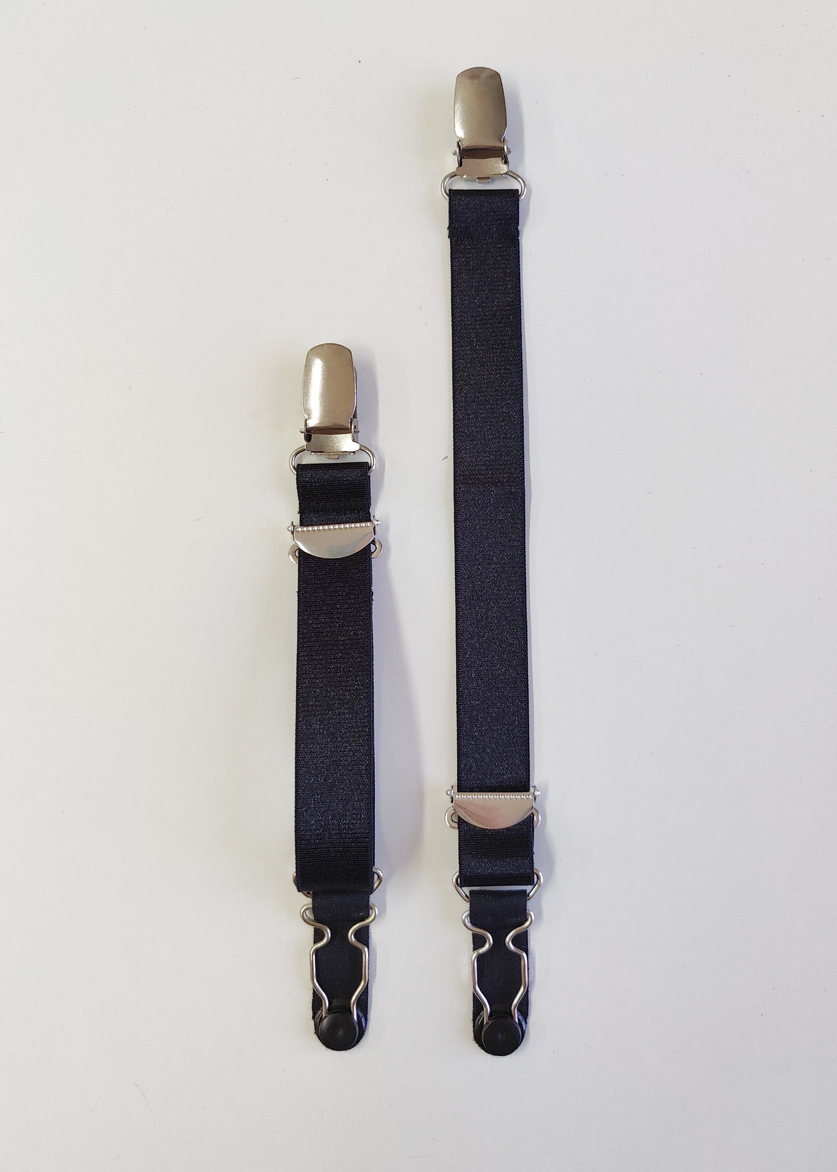 black clip on garter straps, suspender straps