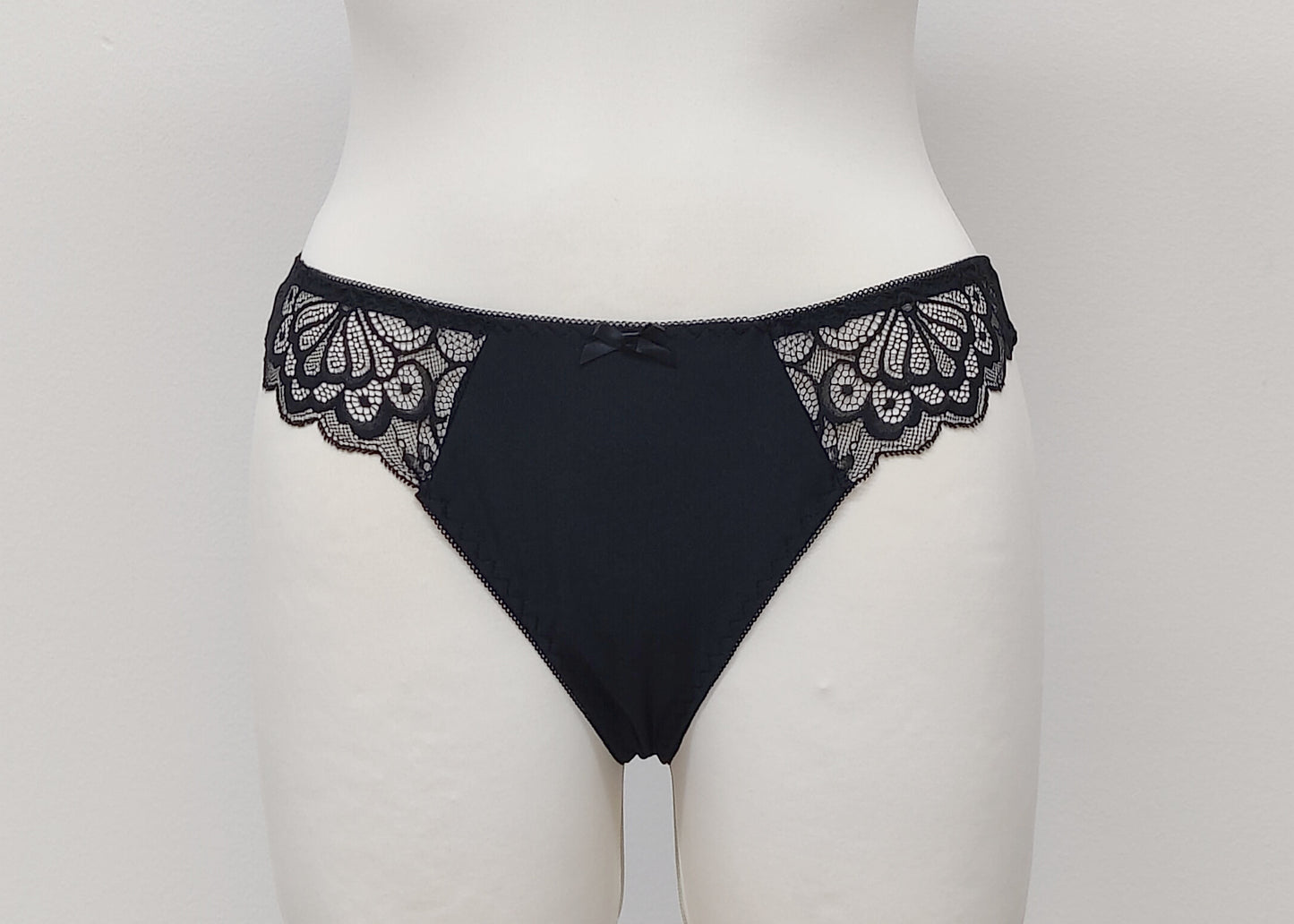 White Lace ZIGI Tanga Bikini Panties Beige Pink Size S-XL
