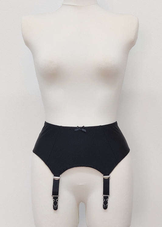 black retro style 4 strap Greta garter belt