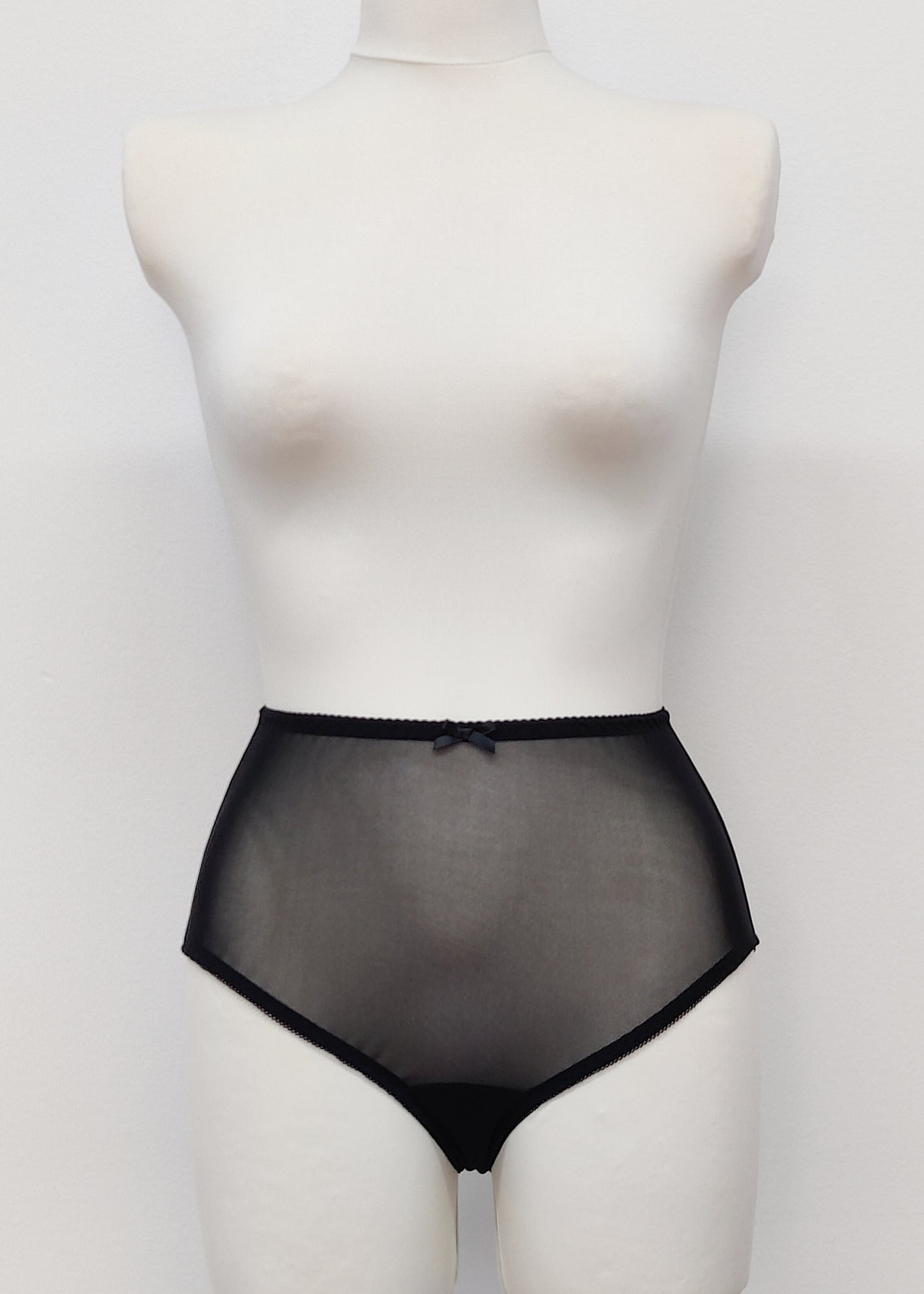black sheer high waist Irma panties