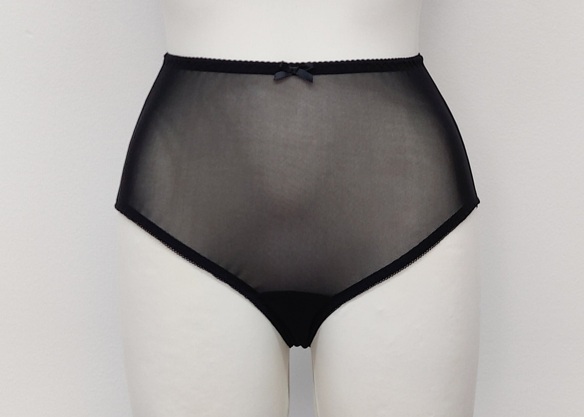 black sheer high waist Irma panties