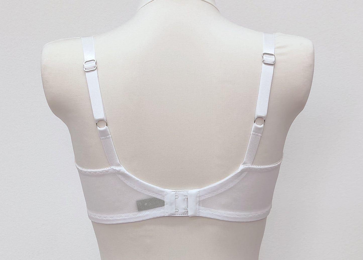 white open cup Gina bra, back view
