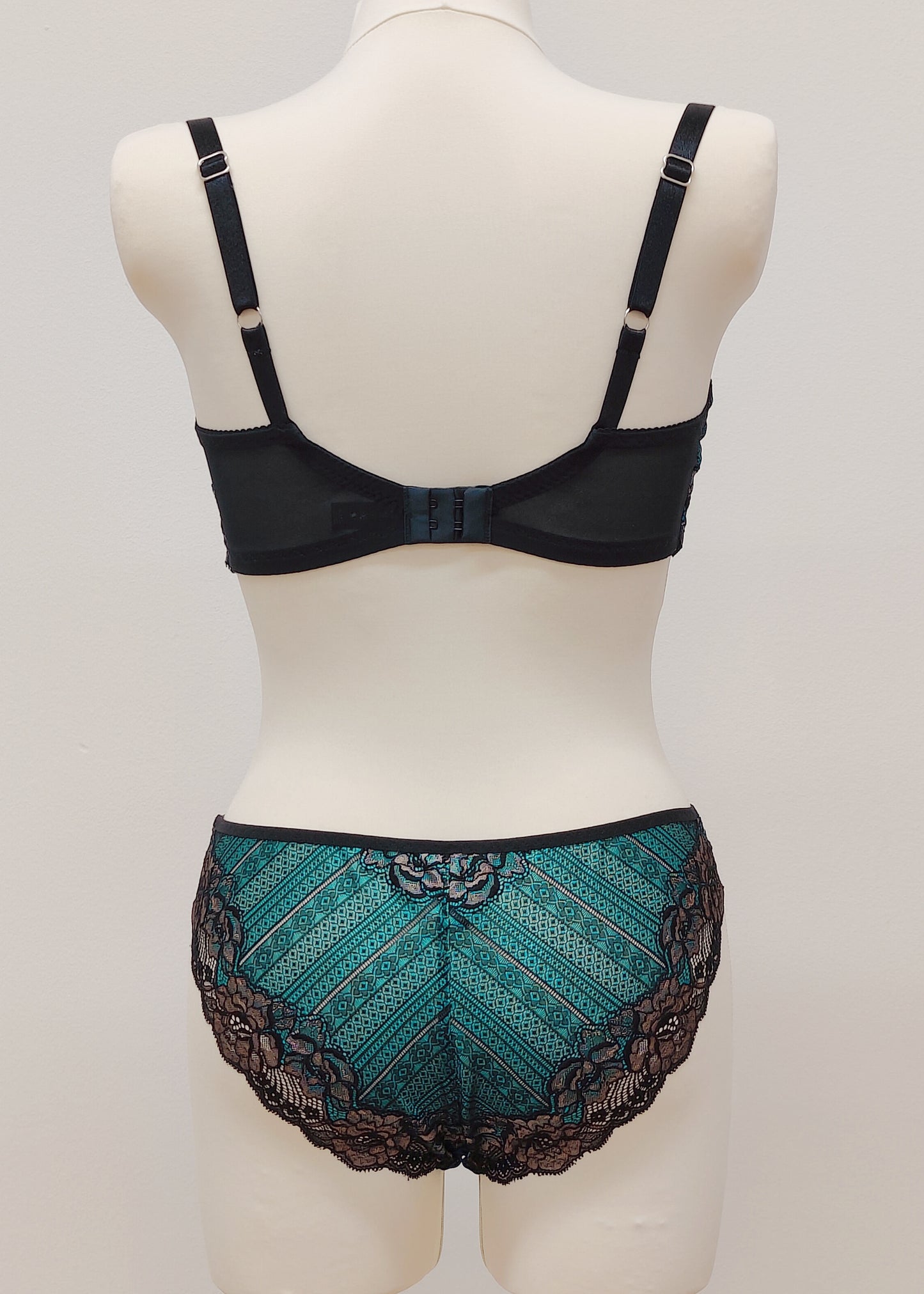 Teal and Black LUCREZIA Panties