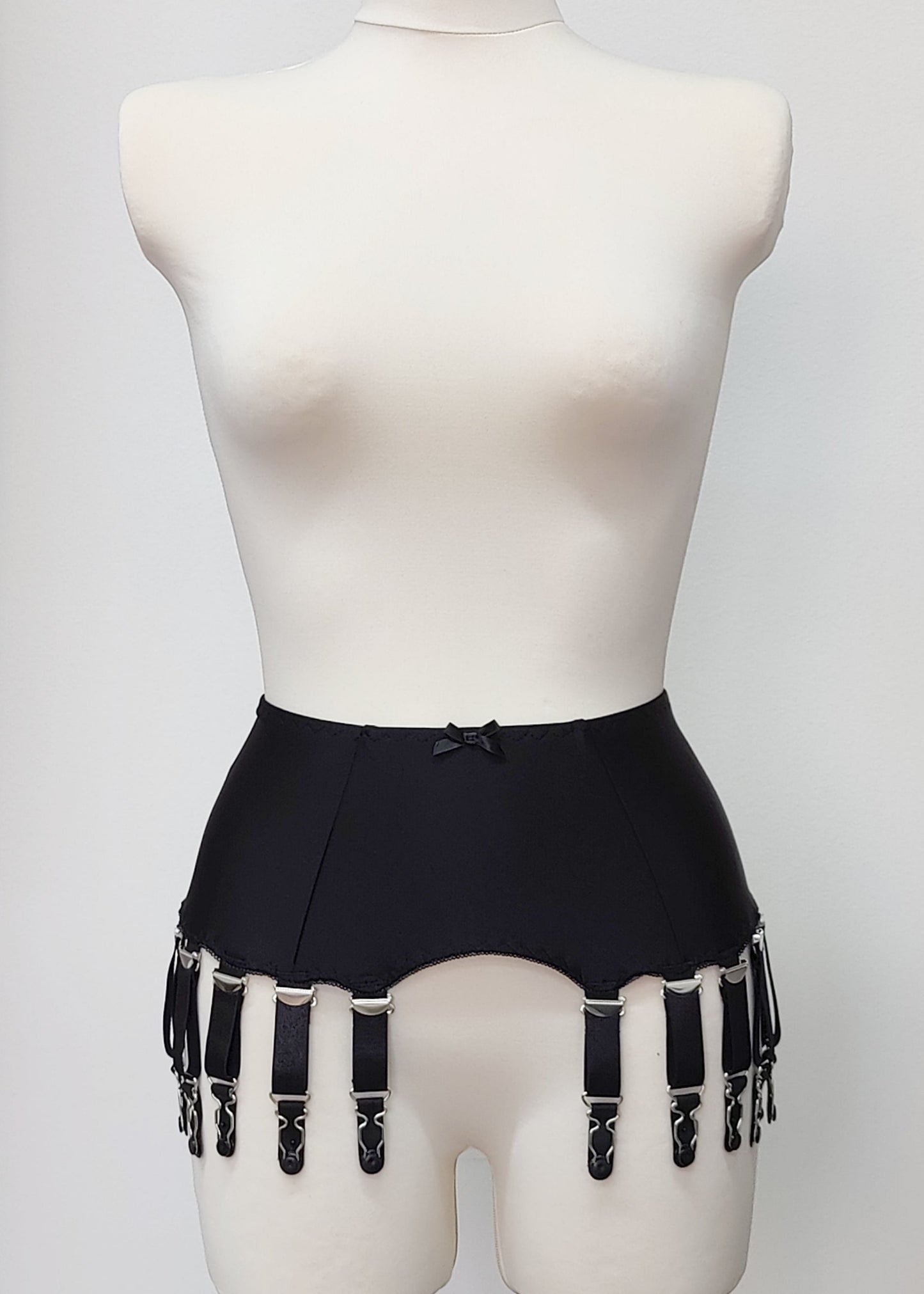 Black Greta garter belt with 16 straps. customizable, additional straps for garter belts, you can have garter belt with 16 straps