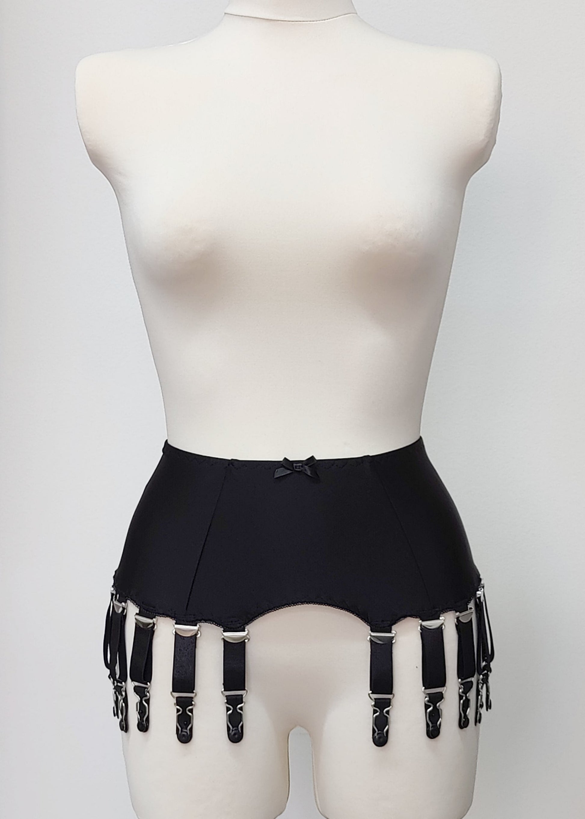 Black Greta garter belt with 16 straps. customizable, additional straps for garter belts, you can have garter belt with 16 straps