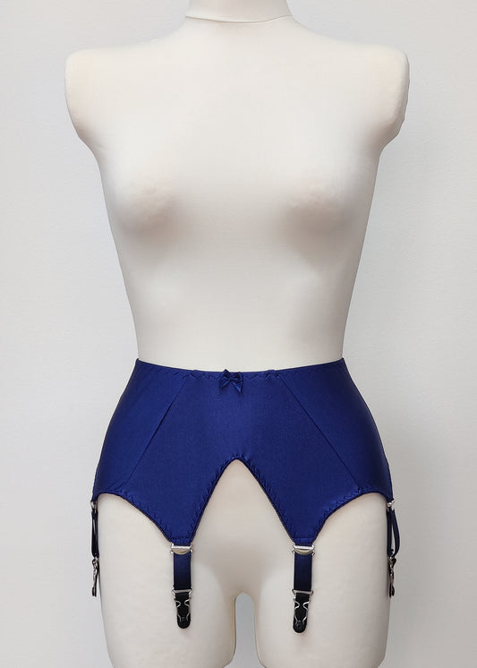 Cobalt blue wide, 6 strap Nora garter belt