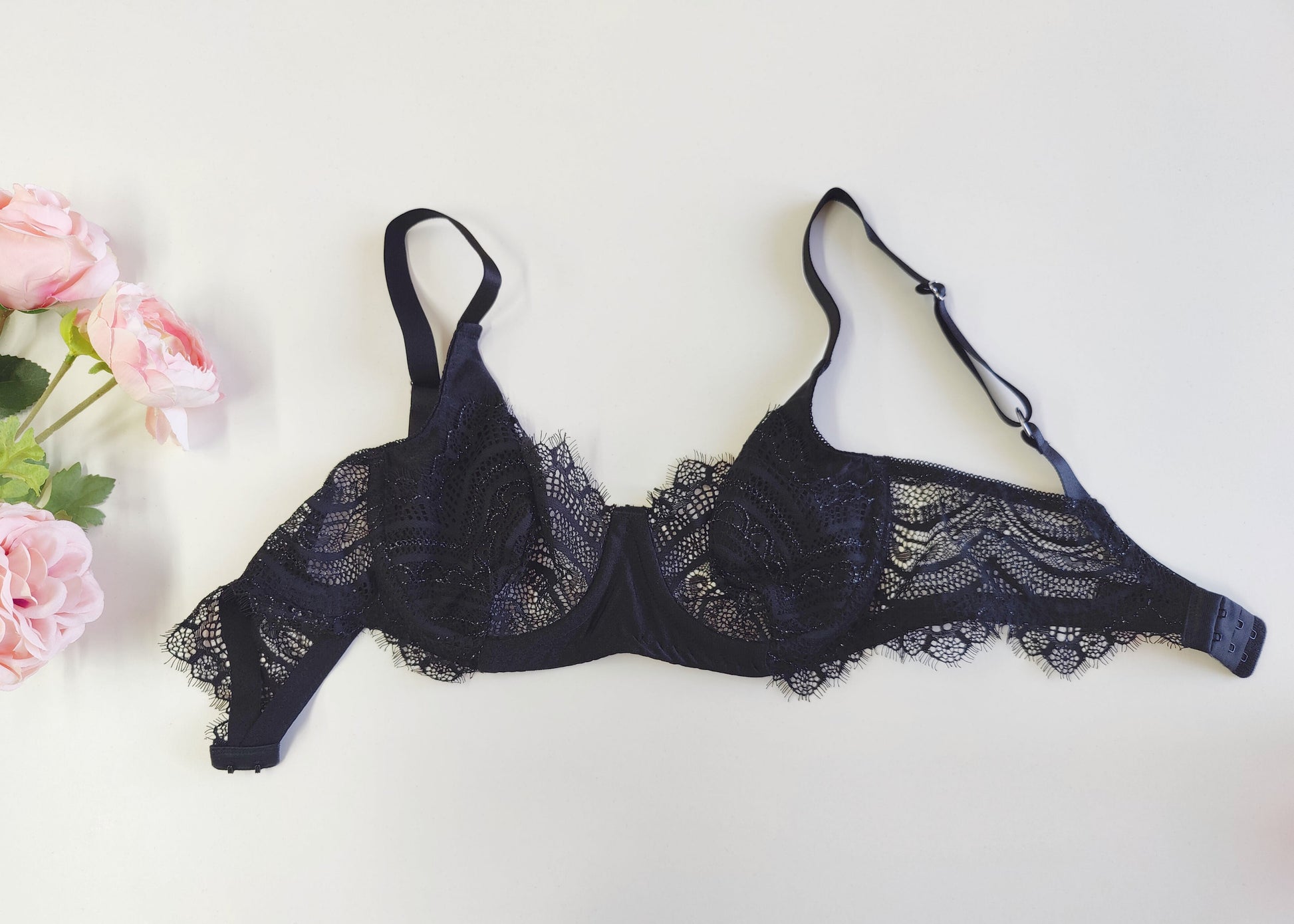 Black Lace ALICE Bra, size US 34B or EU 70B
