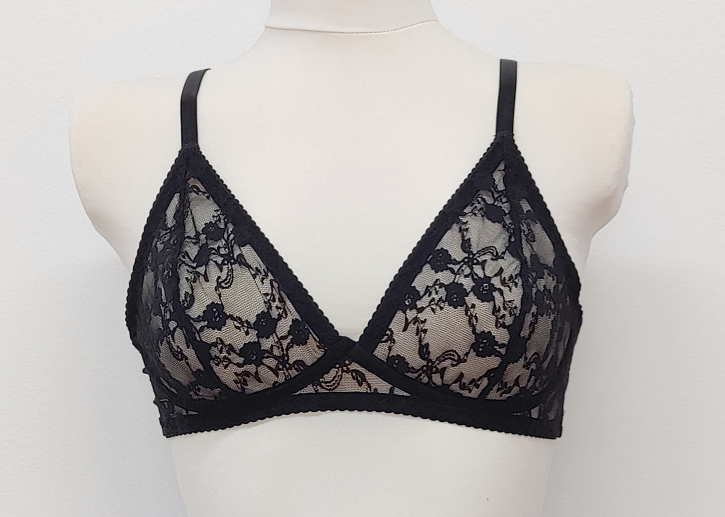 black sheer allover lace Chloe bralette
