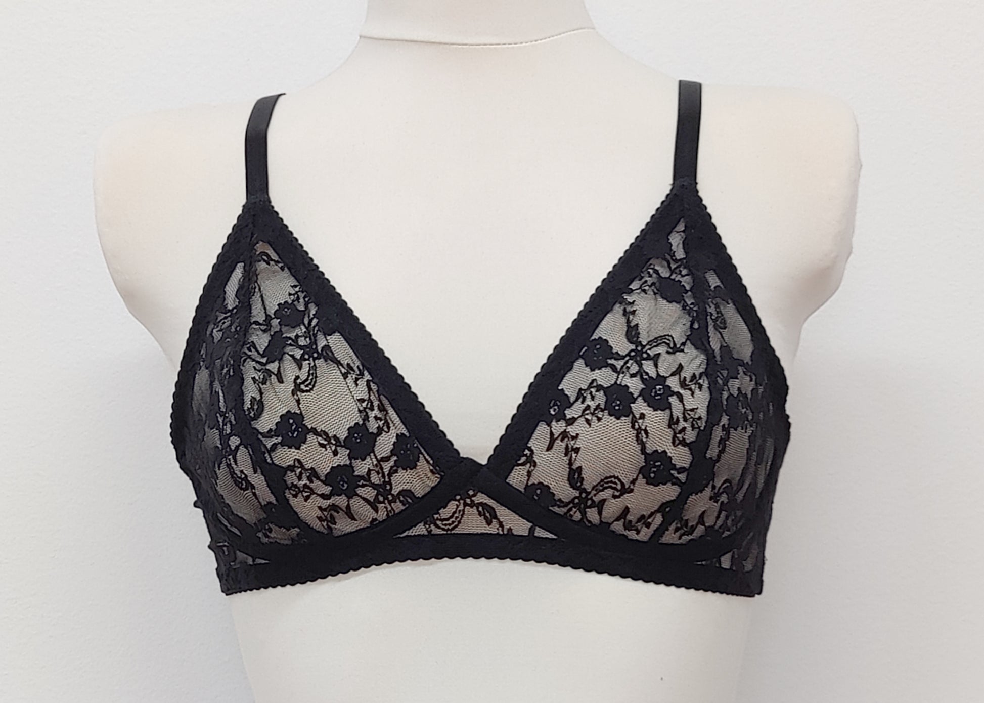 black sheer allover lace Chloe bralette