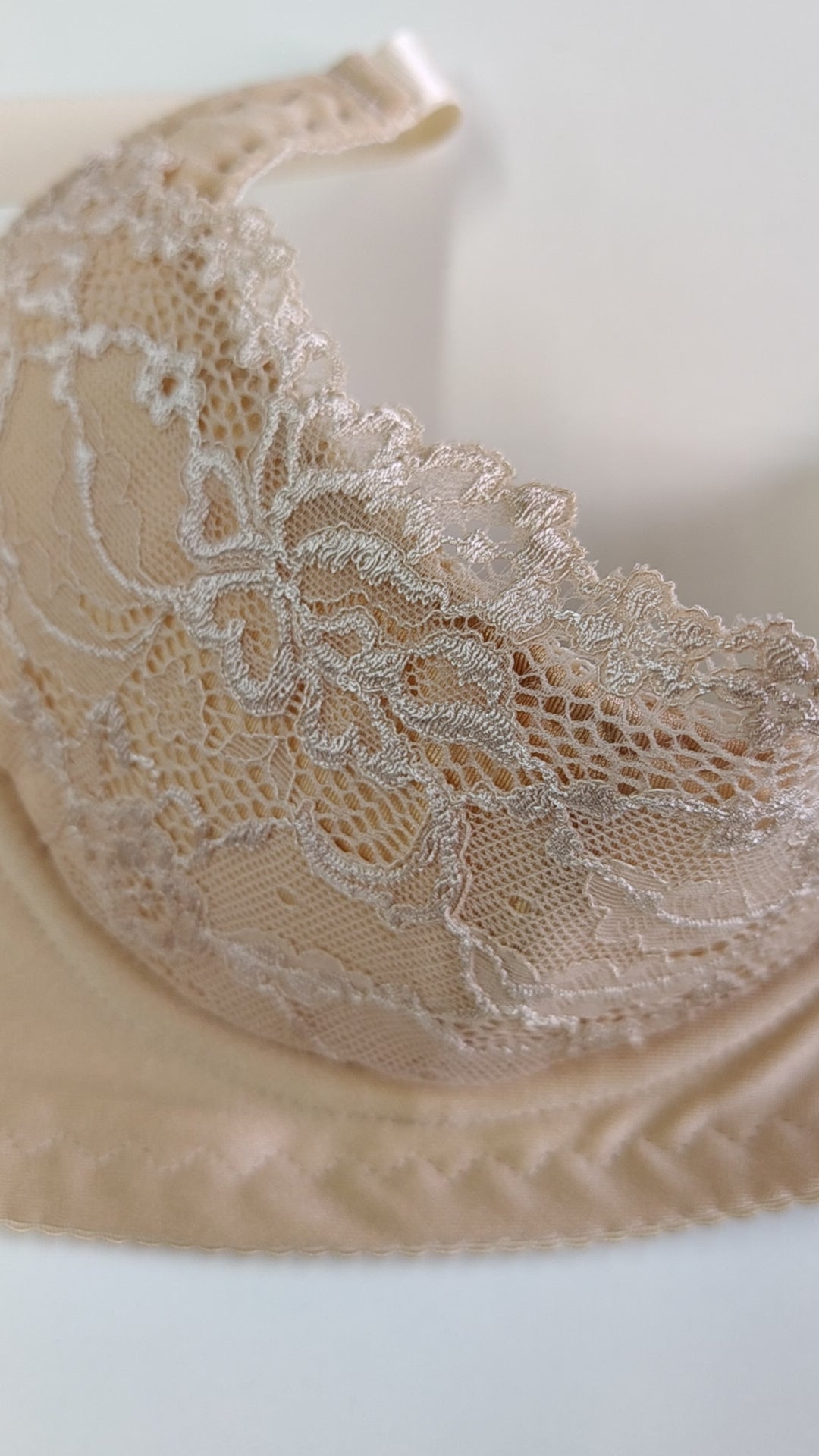 beige lace quarter cup Lucy bra