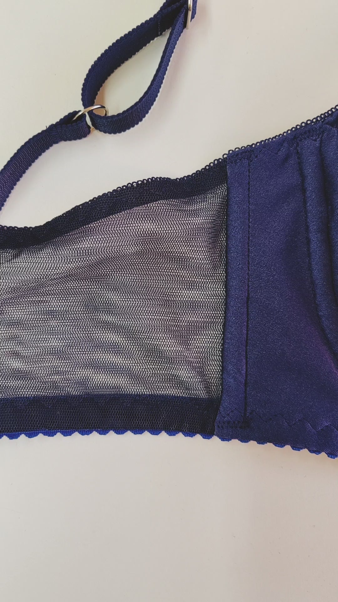 blue quarter cup Gina bra