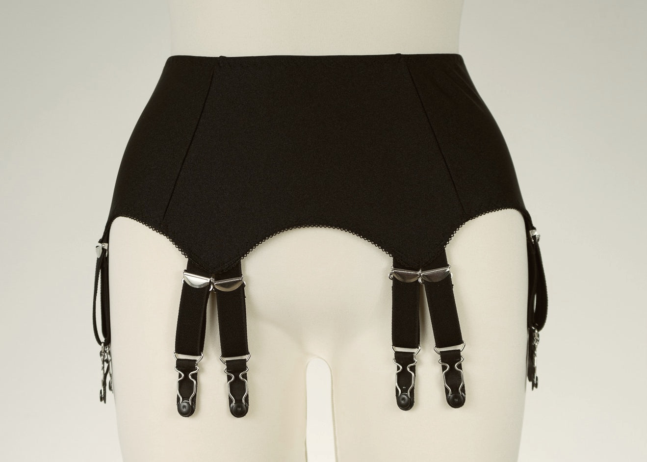 black 12 strap garter belt