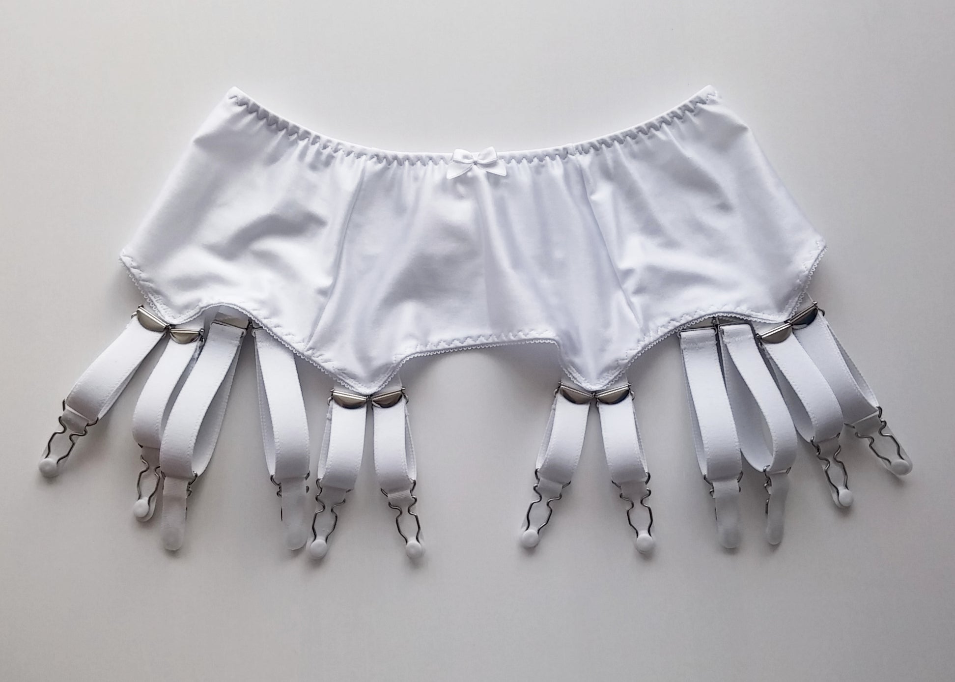 white 12 strap garter belt