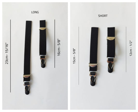 garter straps, suspender straps with measurements