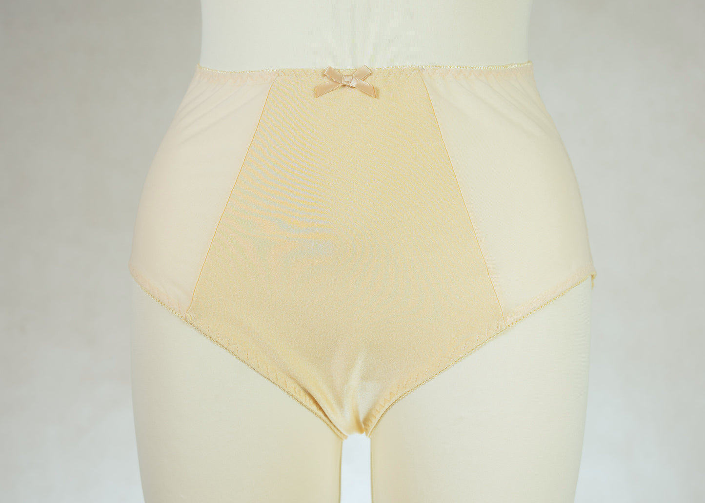 beige high waist Mia panties with sheer side panels