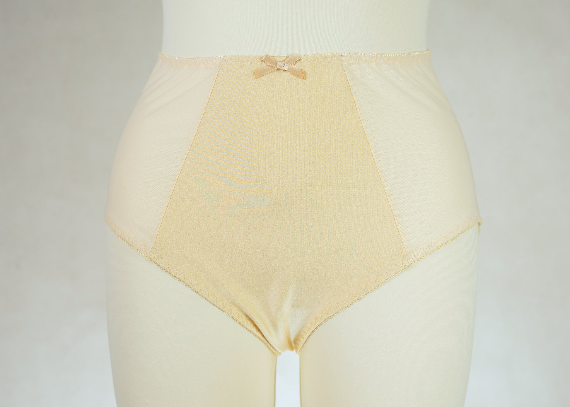 beige high waist Mia panties with sheer side panels