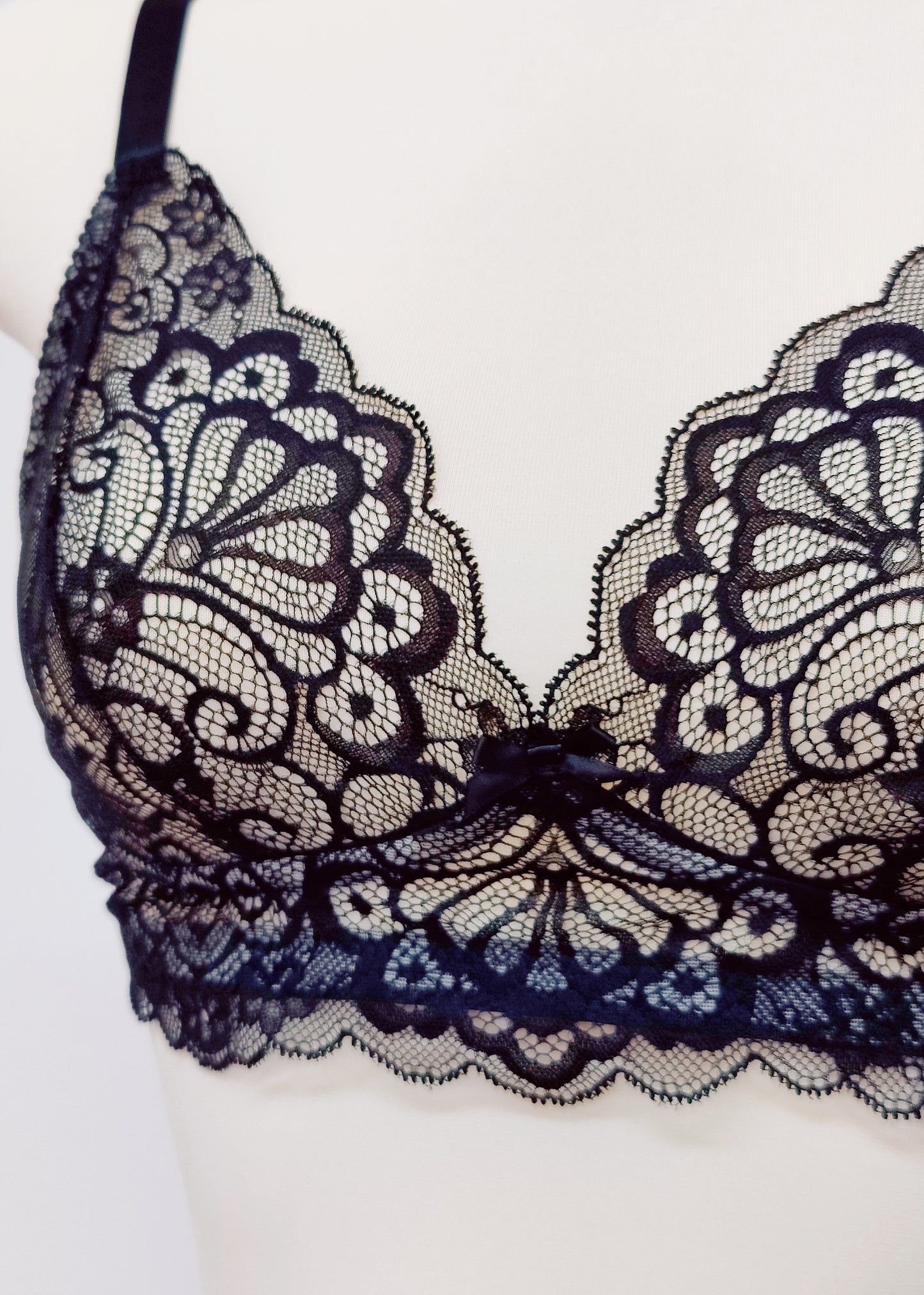 Black, White, Beige Lace BELLA bralette