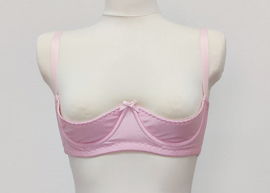 baby pink, open cup Gina bra