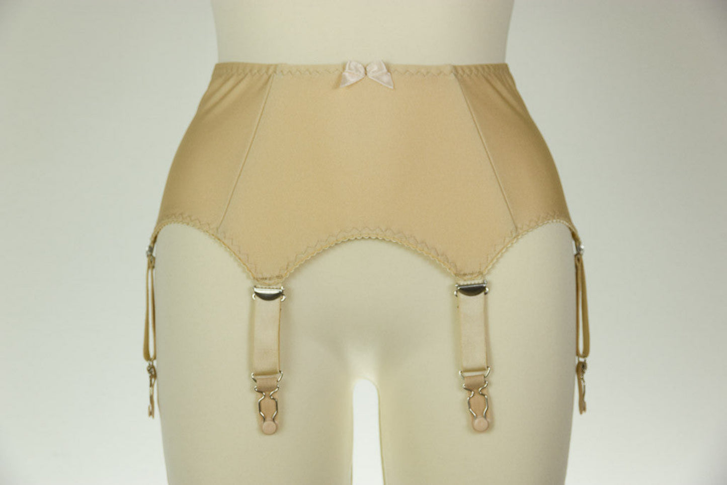 beige 6 strap Greta garter belt