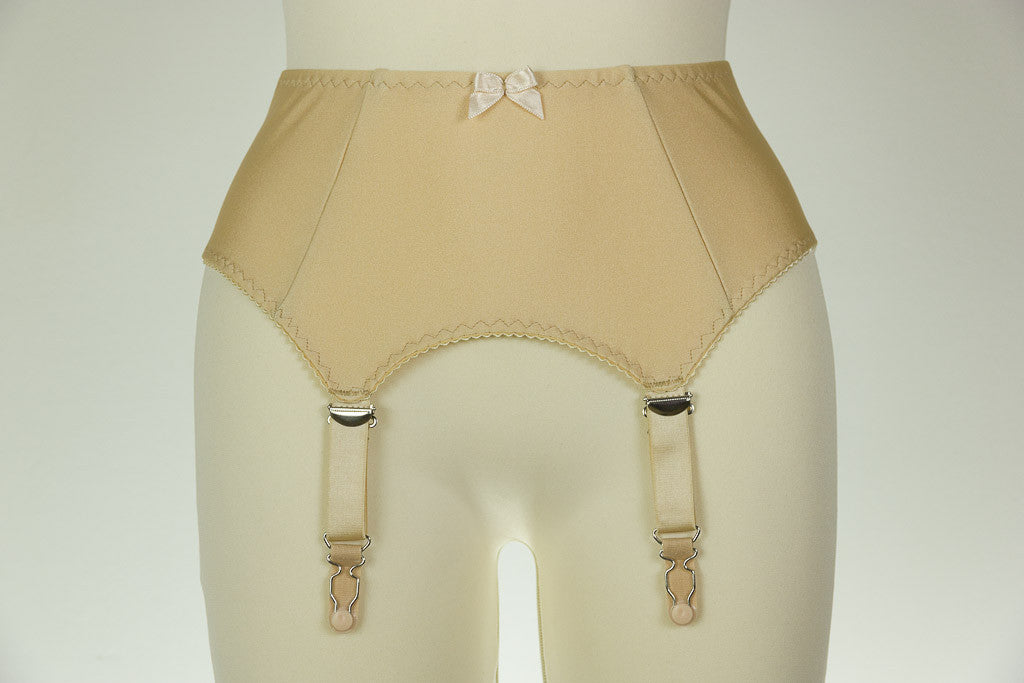 beige 4 strap Greta garter belt