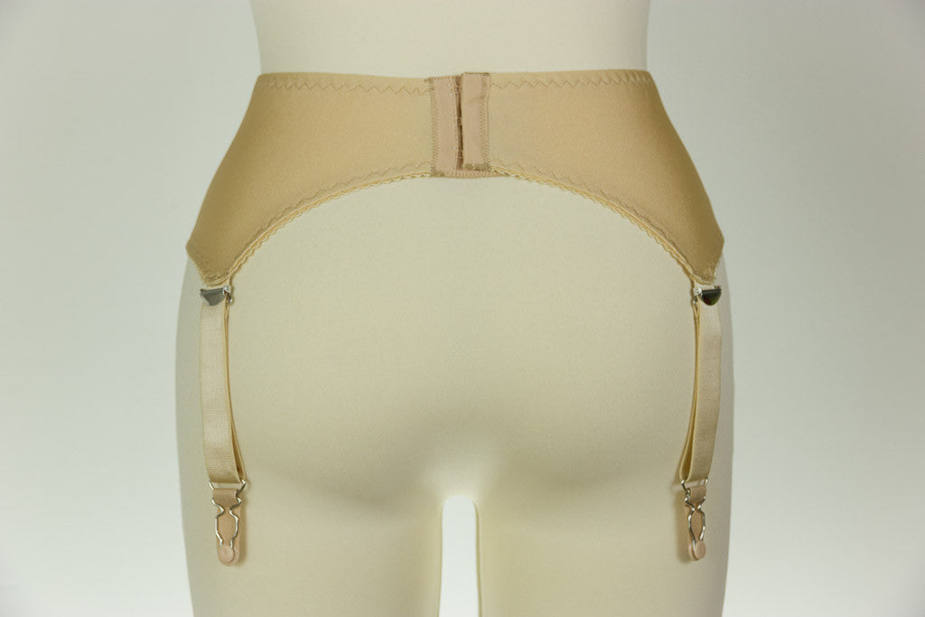 beige 4 strap Greta garter belt