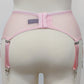 Black, Beige, Pink or White Sheer LULA Garter belt, Transparent Suspender Belt