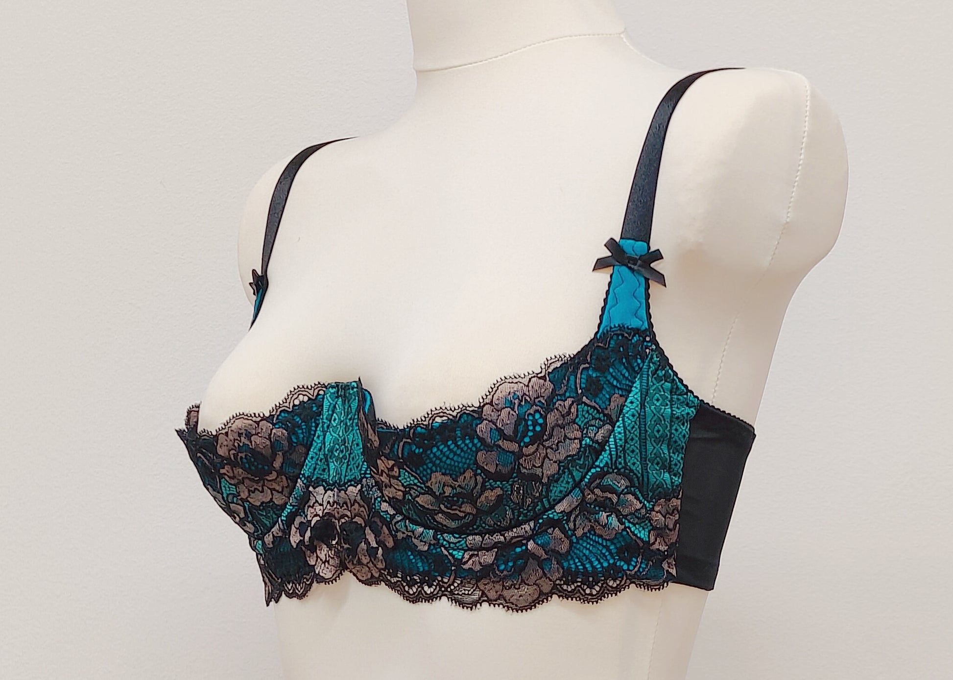 Buy Pour Moi Black For Your Eyes Only Underwired Quarter Cup Bra