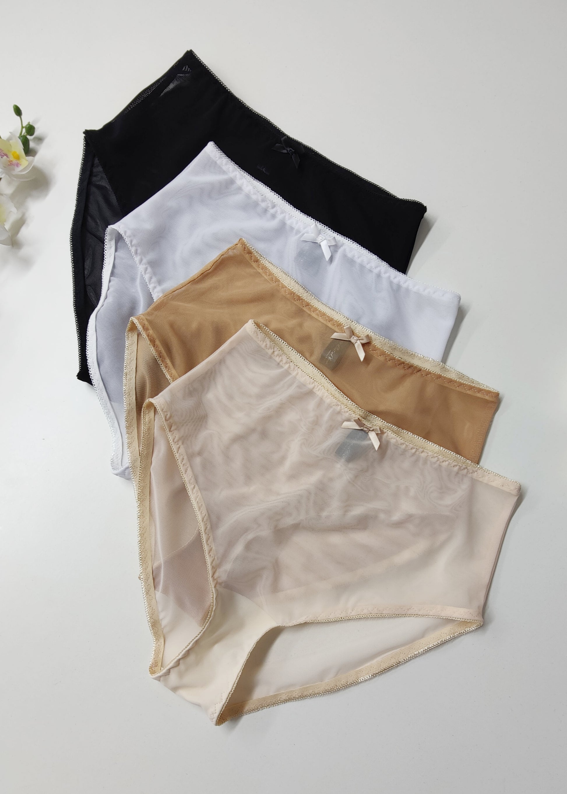 Ecru high waist semi-control panty, Women's panties