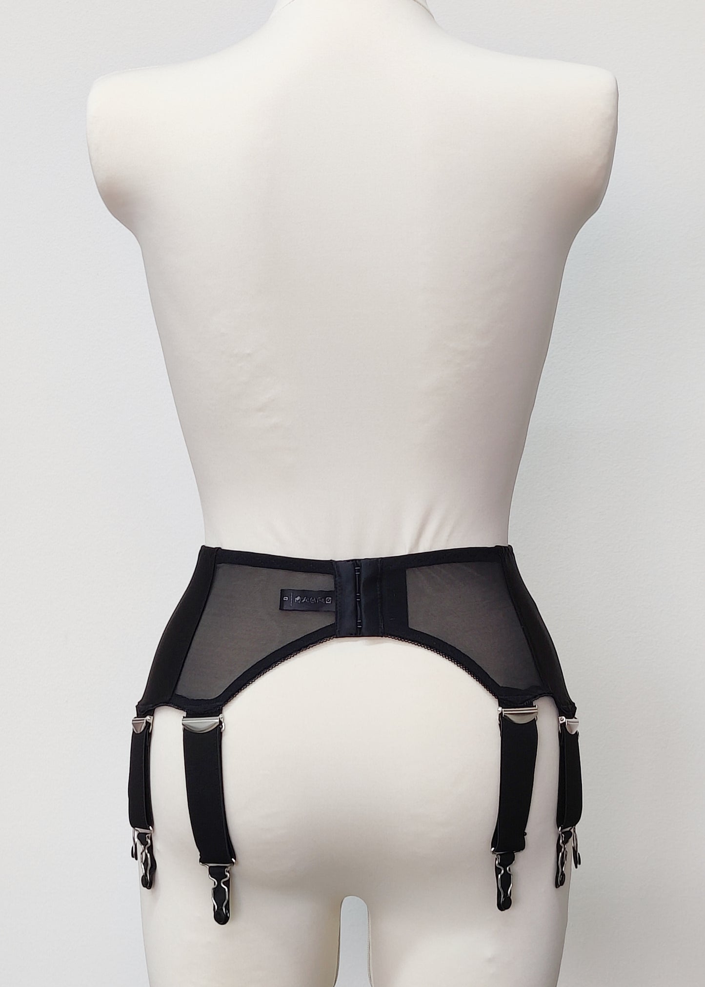 GRACE Wide Garter belt in Black and White Size XS-3XL