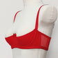 Red ELLA Quarter cup bra