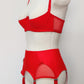 Red ELLA Quarter cup bra