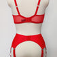 red Sheer, full cup, Underwired Lily bra