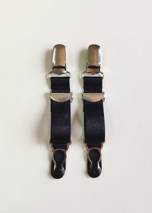 Clip-On Suspender Straps, Set of 2, 10cm/4 inch long