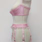 Narrow SUMMER Garter belt with Ruffle trim