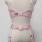 Narrow SUMMER Garter belt with Ruffle trim