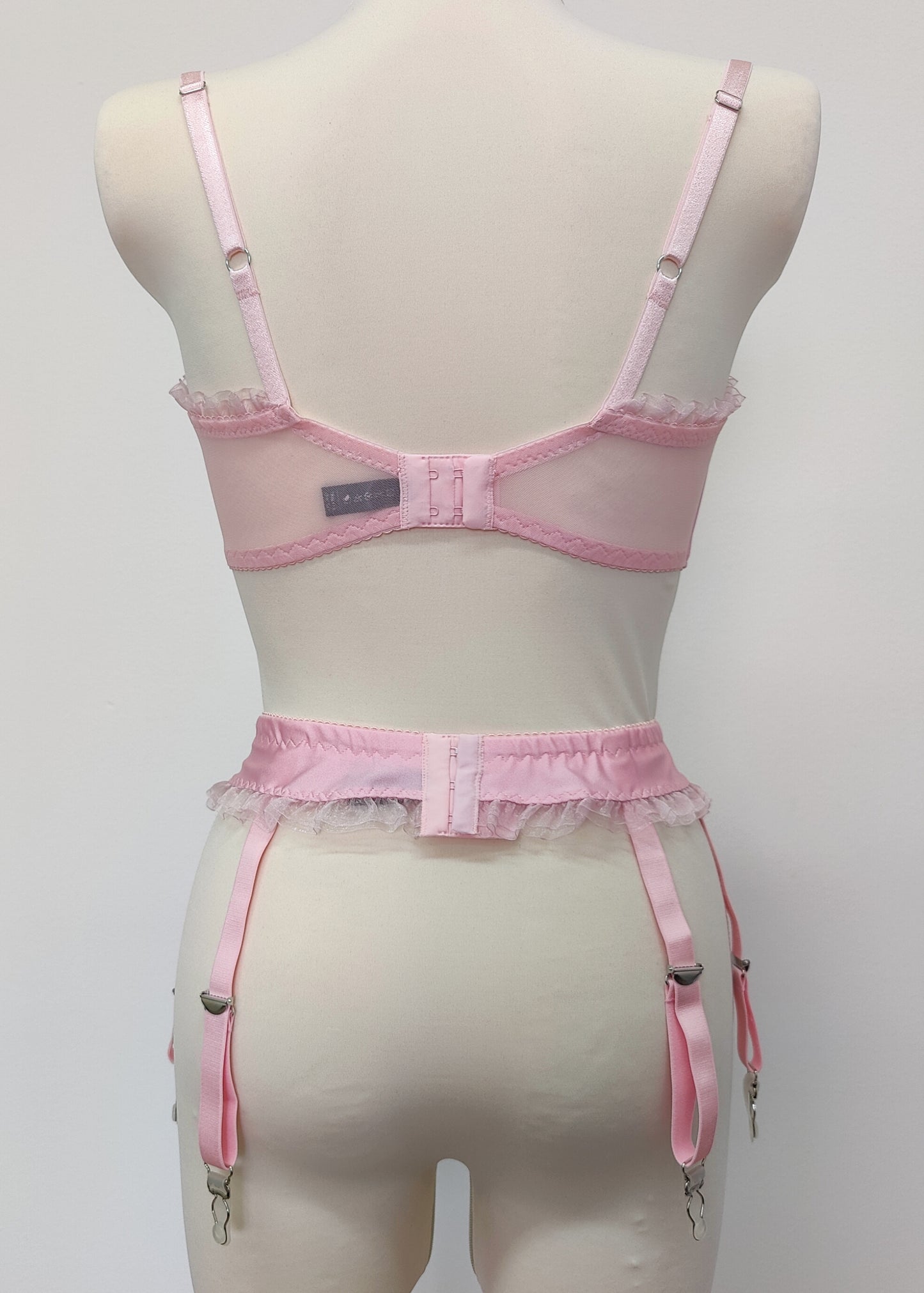 Narrow SUMMER Garter belt with Ruffle trim