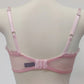 pink Lilith quarter cup bra with ruffle trim, back viw