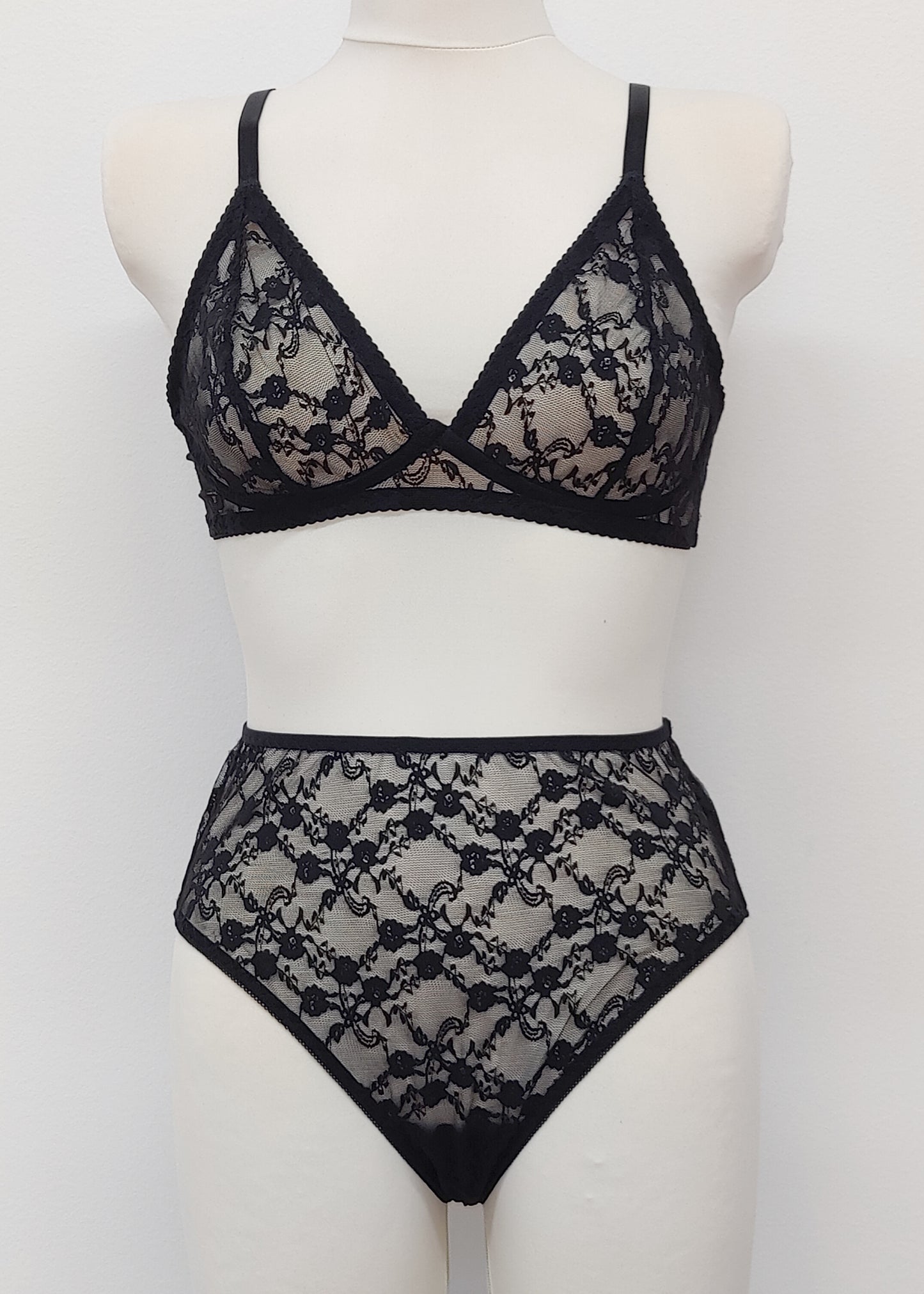 Black Sheer Lace CHLOE Bra Bralette