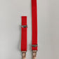 red, long garter straps, suspender straps with beige stocking grips, 1 pair