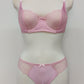 pink lace soft cup Alice bra with underwires, shown with bikini style Zigi panties
