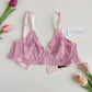 fuchsia pink-star Sheer, full cup, Underwired Lily bra